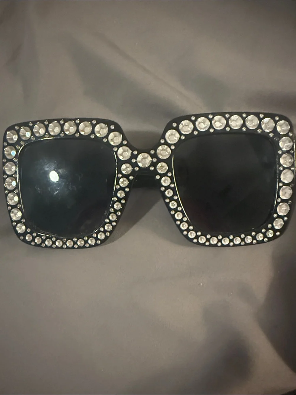 Gem Bedazzled Black Sunglasses